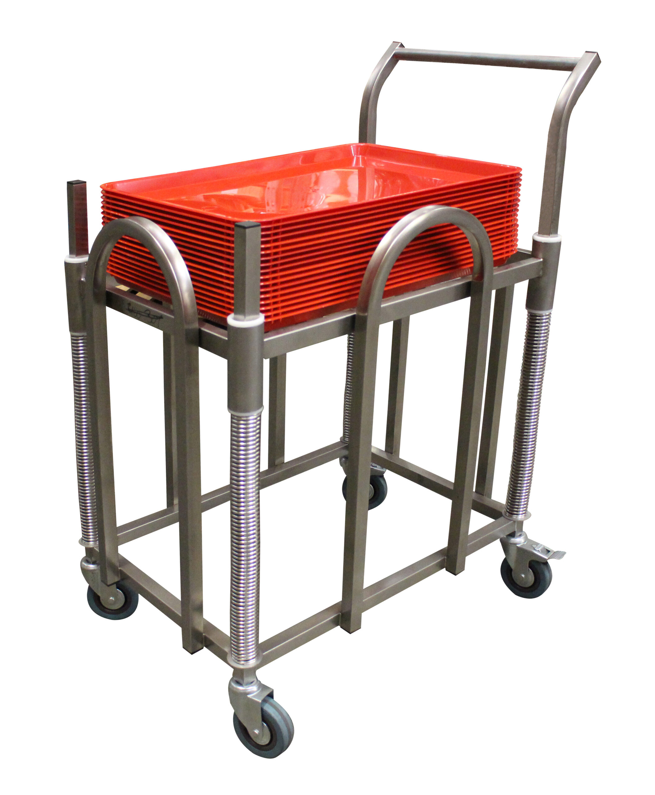 CHARIOT INOX 304 A NIVEAU CONSTANT POUR PLATEAUX ABS 600X400MM