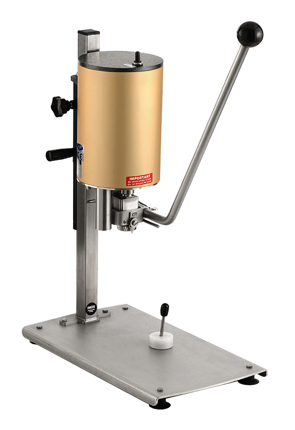 OUVRE BOÎTE ÉLECTRIQUE, CONSTRUCTION INOX, A POSER SUR TABLE MODÈLE A 2 VITESSES