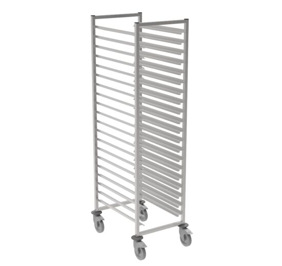 ECHELLE SOUDEE INOX A GLISSIERES MIXTE 600X400 MM GN1/1, ENTREE 400MM - 20 NIVEAUX - CHAPE POLY