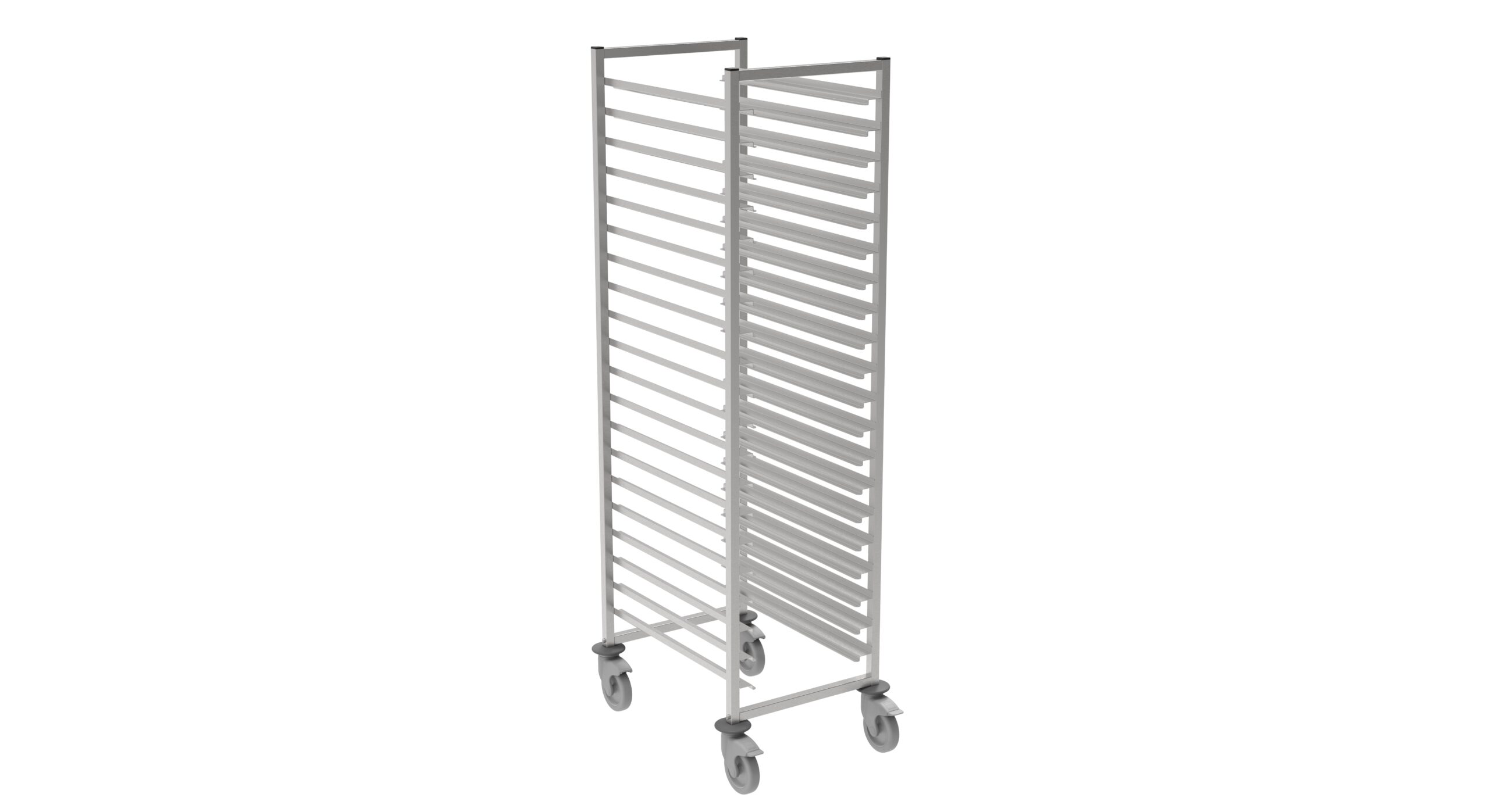 ECHELLE SOUDEE INOX A GLISSIERES MIXTE 600X400 MM GN1/1, ENTREE 400MM - 20 NIVEAUX - CHAPE POLY