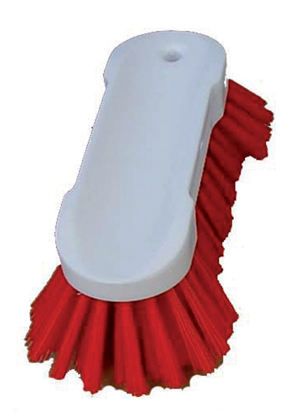 BROSSE TONNEAU PAPILLON 245 MM FIBRE POLYESTER COULEUR ROUGE, SUPPORT POLYPROPYLENE