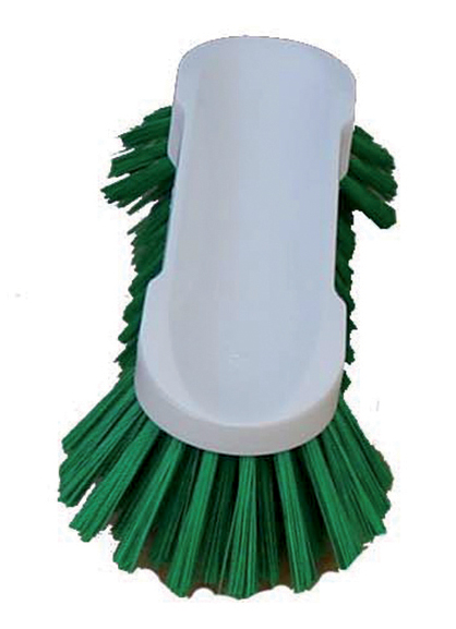 BROSSE TONNEAU PAPILLON 245 MM FIBRE POLYESTER COULEUR VERTE, SUPPORT POLYPROPYLENE
