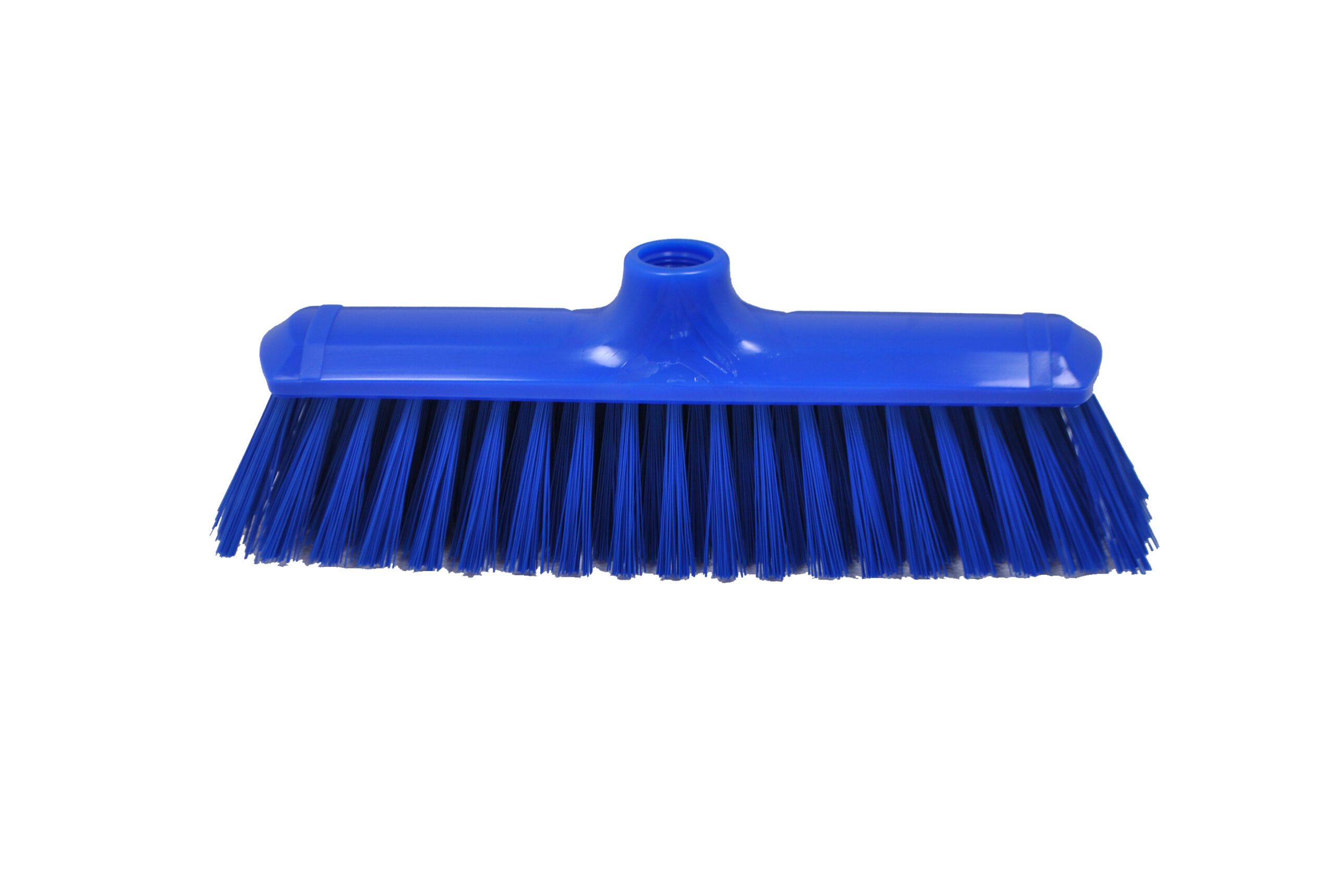 BALAI 290 MM 1/2 DUR, FIBRE POLYESTER COULEUR BLEUE, SUPPORT POLYPROPYLENE