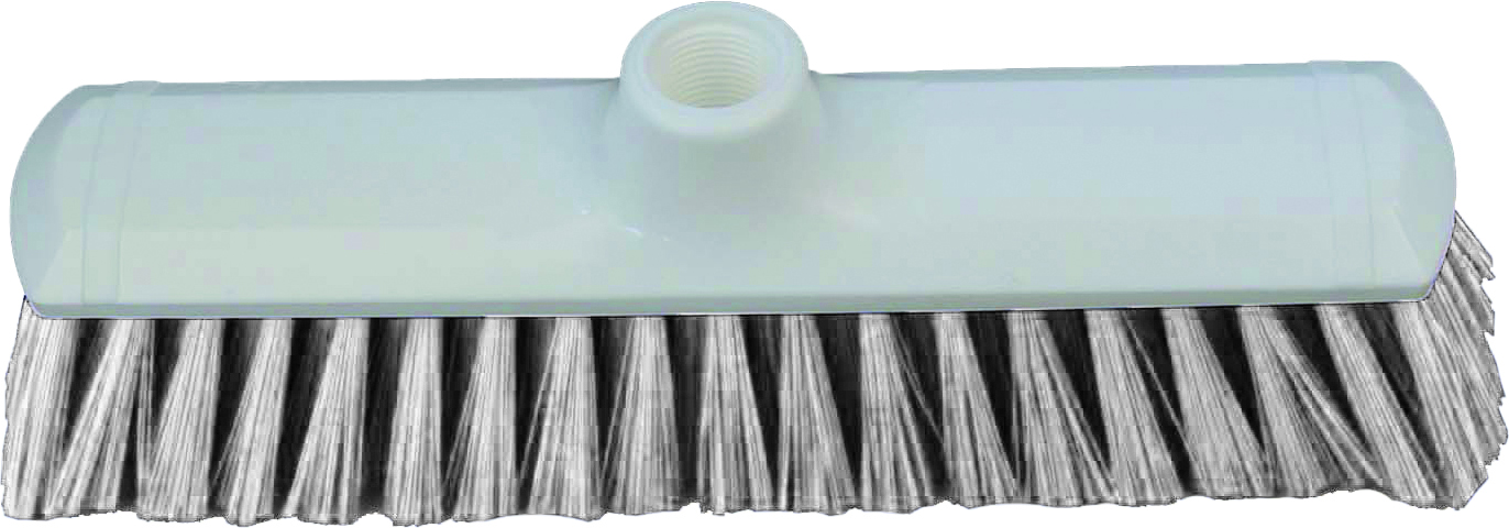 BALAI 290 MM 1/2 DUR, FIBRE POLYESTER COULEUR BLANCHE, SUPPORT POLYPROPYLENE