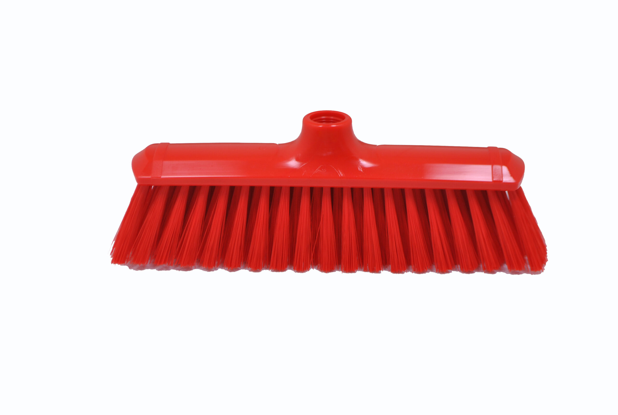 BALAI 290 MM 1/2 DUR, FIBRE POLYESTER COULEUR ROUGE, SUPPORT POLYPROPYLENE