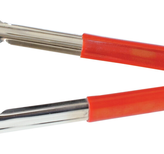 PINCE DU CHEF INOX, MANCHE ROUGE