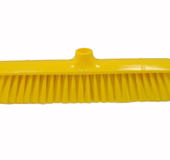 BALAI 380 MM SOUPLE, FIBRE POLYESTER COULEUR JAUNE, SUPPORT POLYPROPYLENE