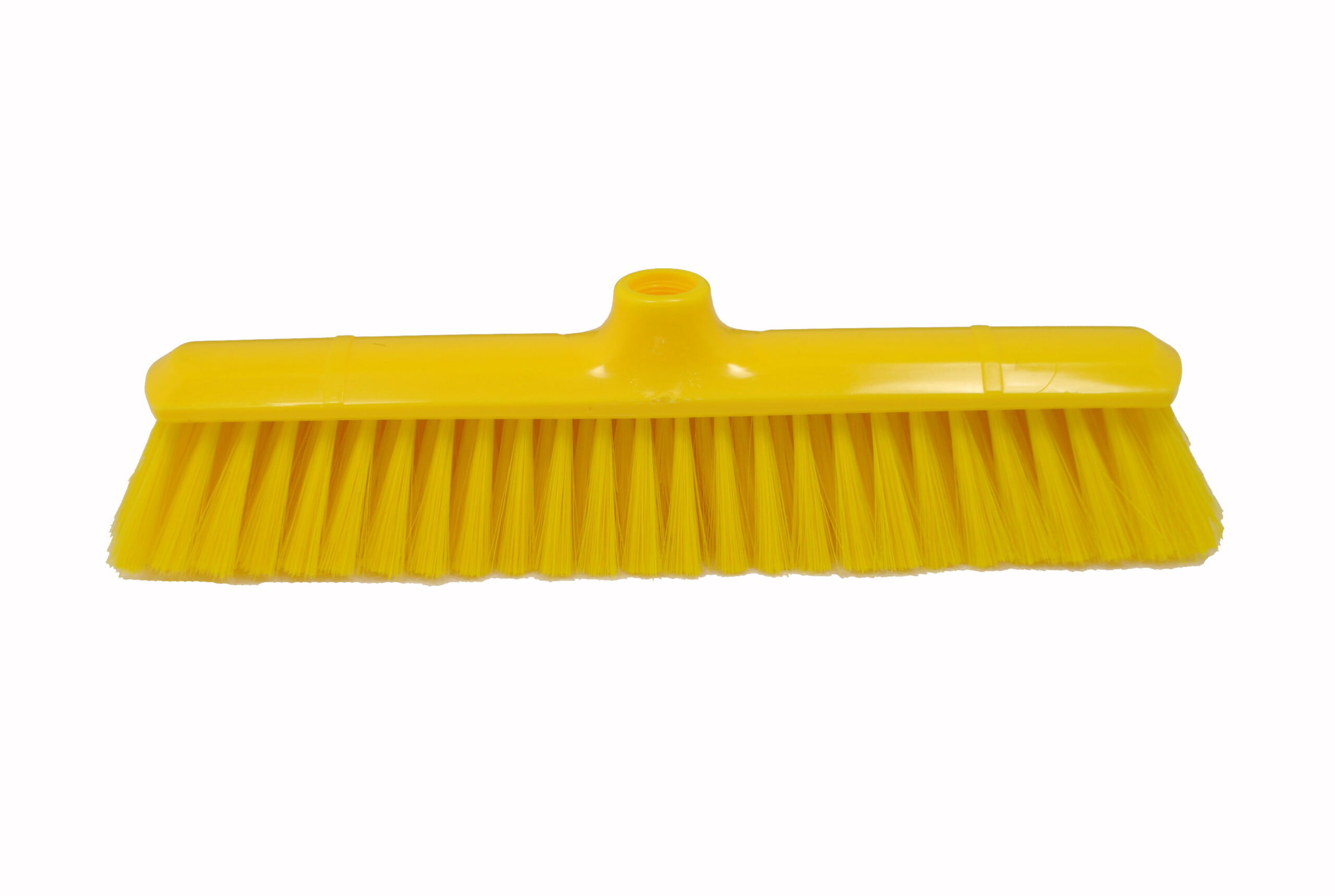 BALAI 380 MM SOUPLE, FIBRE POLYESTER COULEUR JAUNE, SUPPORT POLYPROPYLENE