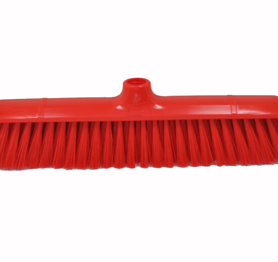 BALAI 380 MM SOUPLE, FIBRE POLYESTER COULEUR ROUGE, SUPPORT POLYPROPYLENE