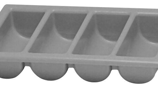 RAMASSE COUVERT GRIS GN1/1 4 ALVEOLES, COULEUR GRIS