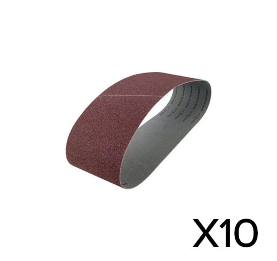 BOITE DE 10 PCS SACHETS 2 BANDES ABRASIVES GRAIN EPAIS POUR AIGUISEURELECTRIQUE 70592