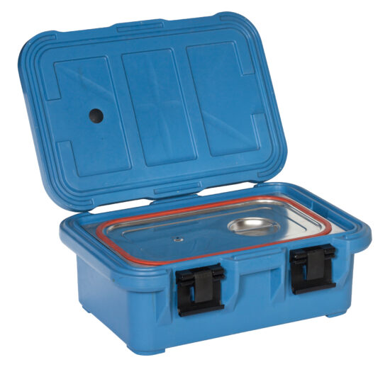 CONTENEUR ISOTHERME EN POLYETHYLENE, AVEC CHARGEMENT PAR DESSUS, FORMAT 1XGN1/1