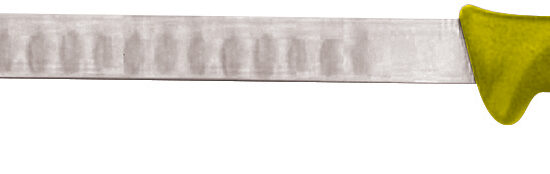 COUTEAU A LAME A OGIVES L-300 MM MANCHE JAUNE