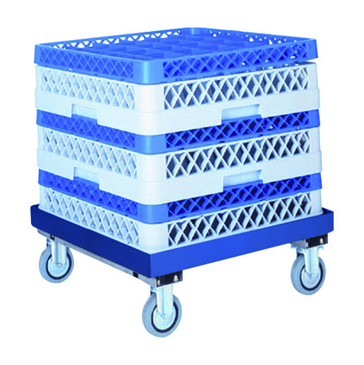 CHARIOT PORTE CASIER ABS SANS BARRE DE POUSSEE 4 ROUES DONT 2 A FREINS CHAPE ZINGUEE