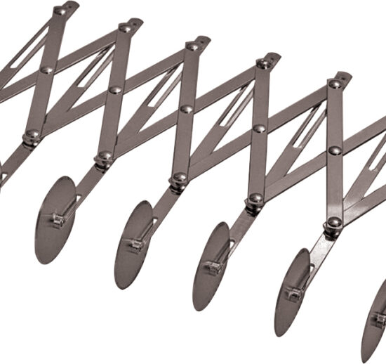 ROULEAU EXTENSIBLE INOX AVEC 7 ROULETTES