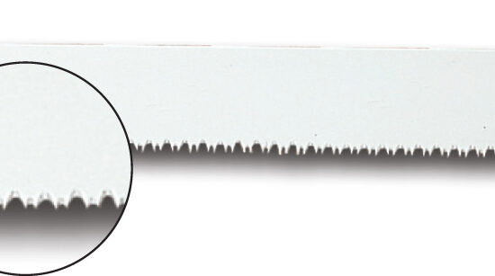 COUTEAU A GENOISE 310 MM, DENTS FINES MANCHE NOIR 4 RIVETS