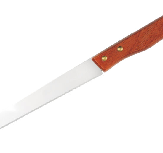 COUTEAU A PAIN INOX CRANTE 200 MM 1/2 LUNE