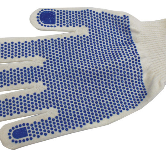 GANT TRICOTE POLYAMIDE AVEC FIL COTON INTERIEUR PAUME PICOT PVC 21.5CM T.08 (LA PAIRE)