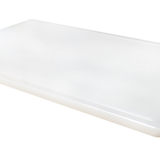 PLAQUE DE DECOUPE GN1/1 BLANC POLYETHYLENE HD500 - AVEC RIGOLES ET PATINS ANTIDERAPANTS