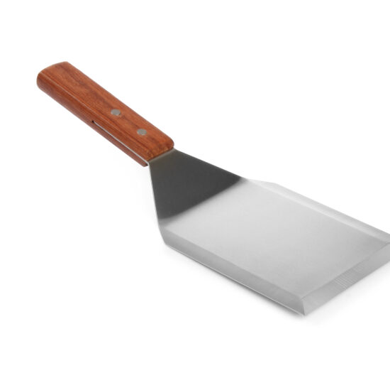 SPATULE A HAMBURGER INOX, MANCHE BOIS