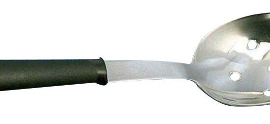 CUILLERE A HORS D'OEUVRE ET OLIVES PERFOREE L-280 MM, MANCHE ABS