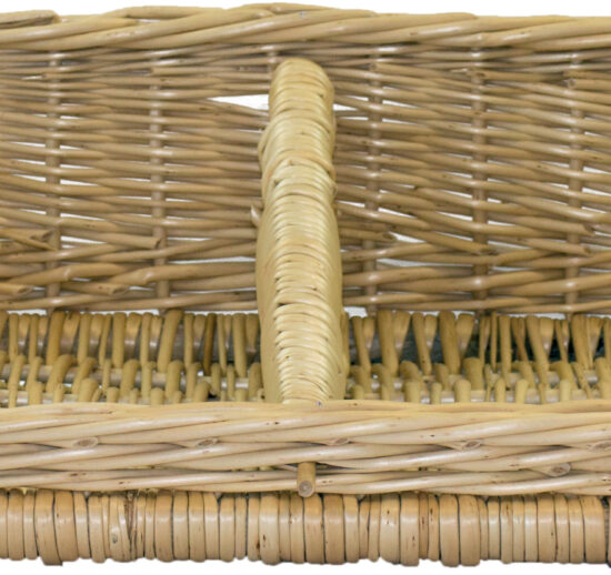 PANIERE OSIER BLANC SAUCISSON 495X300MM ARRIERE 140MM AVANT 50MM