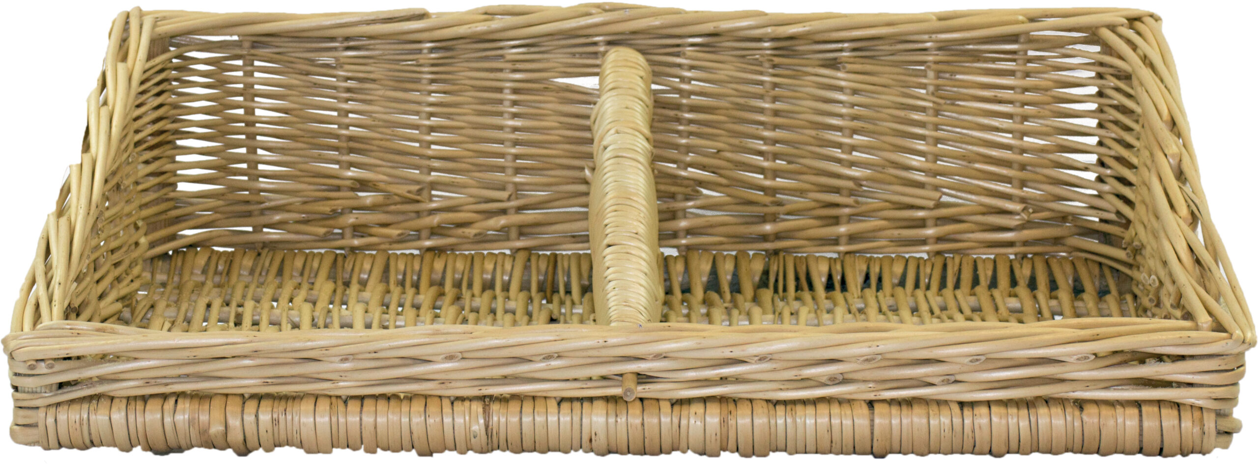 PANIERE OSIER BLANC SAUCISSON 495X300MM ARRIERE 140MM AVANT 50MM
