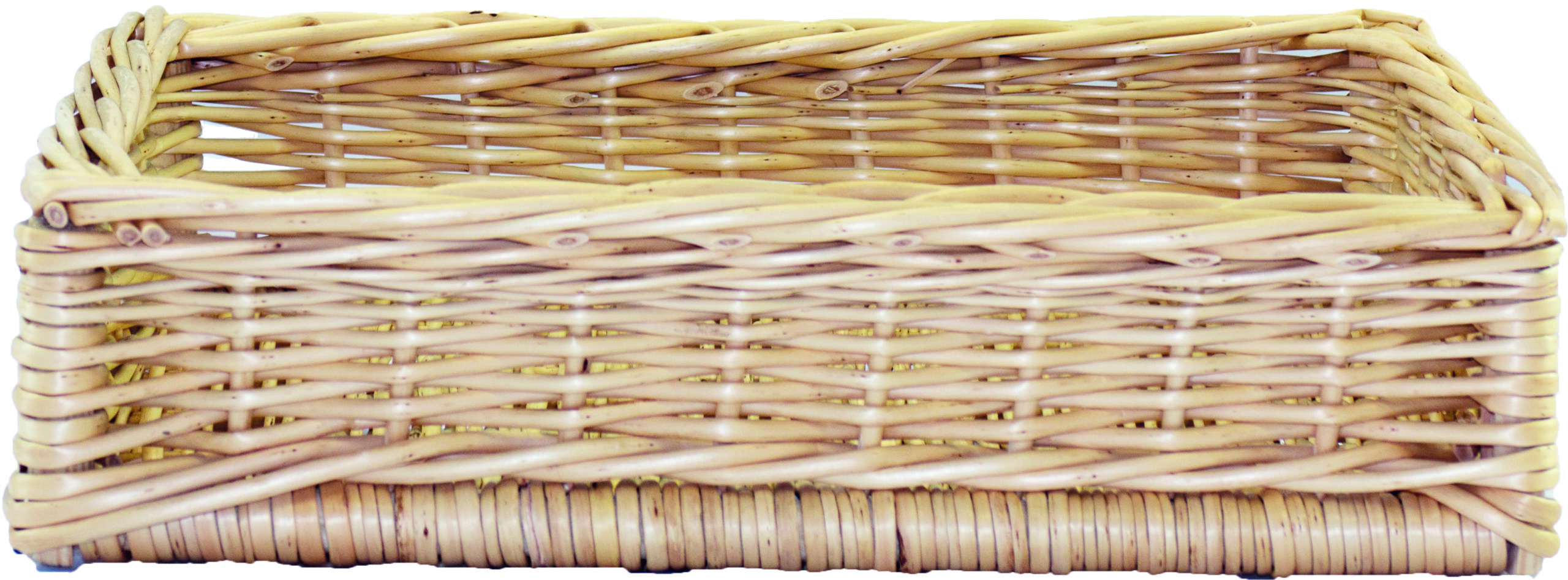 CORBEILLE OSIER BLANC 30X20CM H.10CM POUR SAUCISSON A POSER SUR ETAGERE ILOT