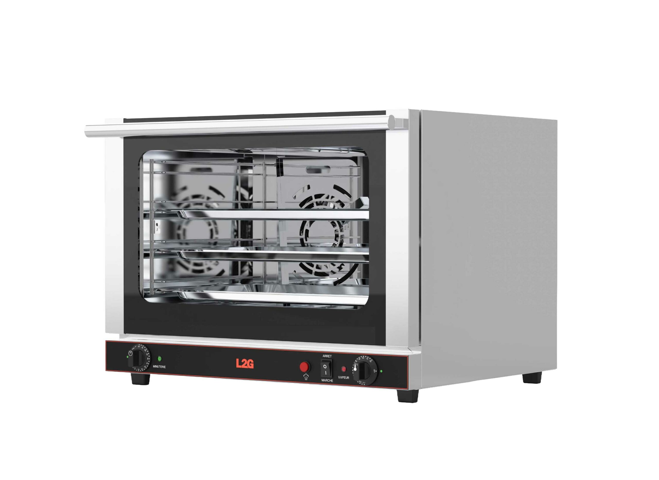 FOUR ELECTRIQUE A CONVECTION 4 NIVEAUX GN1/1 AVEC HUMIDIFICATEUR, TIMER 120 MIN, ECLAIRAGE, 65L