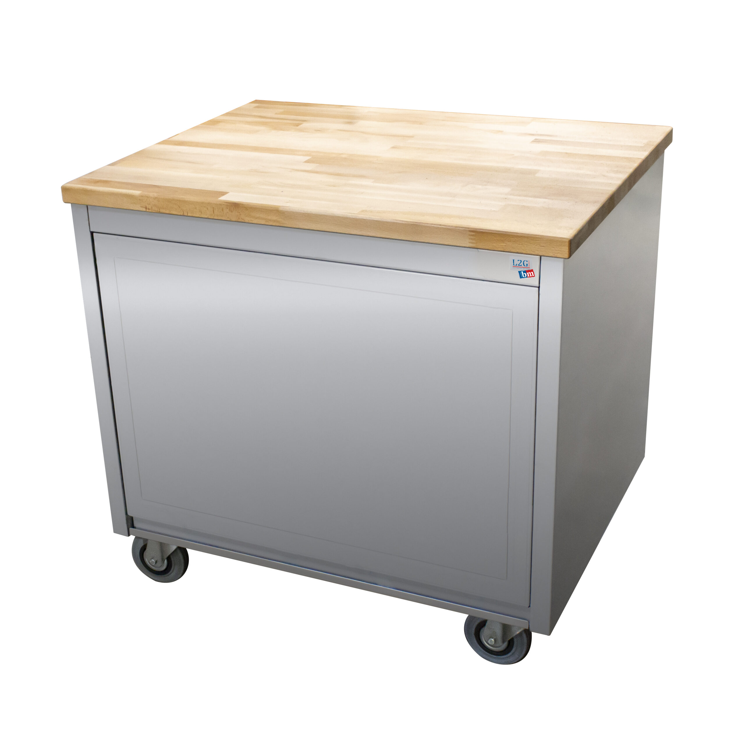 ARMOIRE PARISIEN BAS INOX 304, SUR ROULETTES INOX D.125MM, 7 NIVEAUX POUR GRILLES 800X600 MM