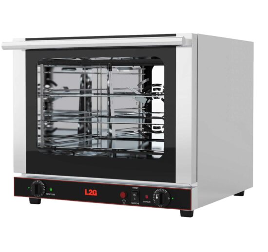 FOUR ELECTRIQUE A CONVECTION 4 NIVEAUX 440X330 MM AVEC HUMIDIFICATEUR, TIMER 120 MIN, ECLAIRAGE, 55L