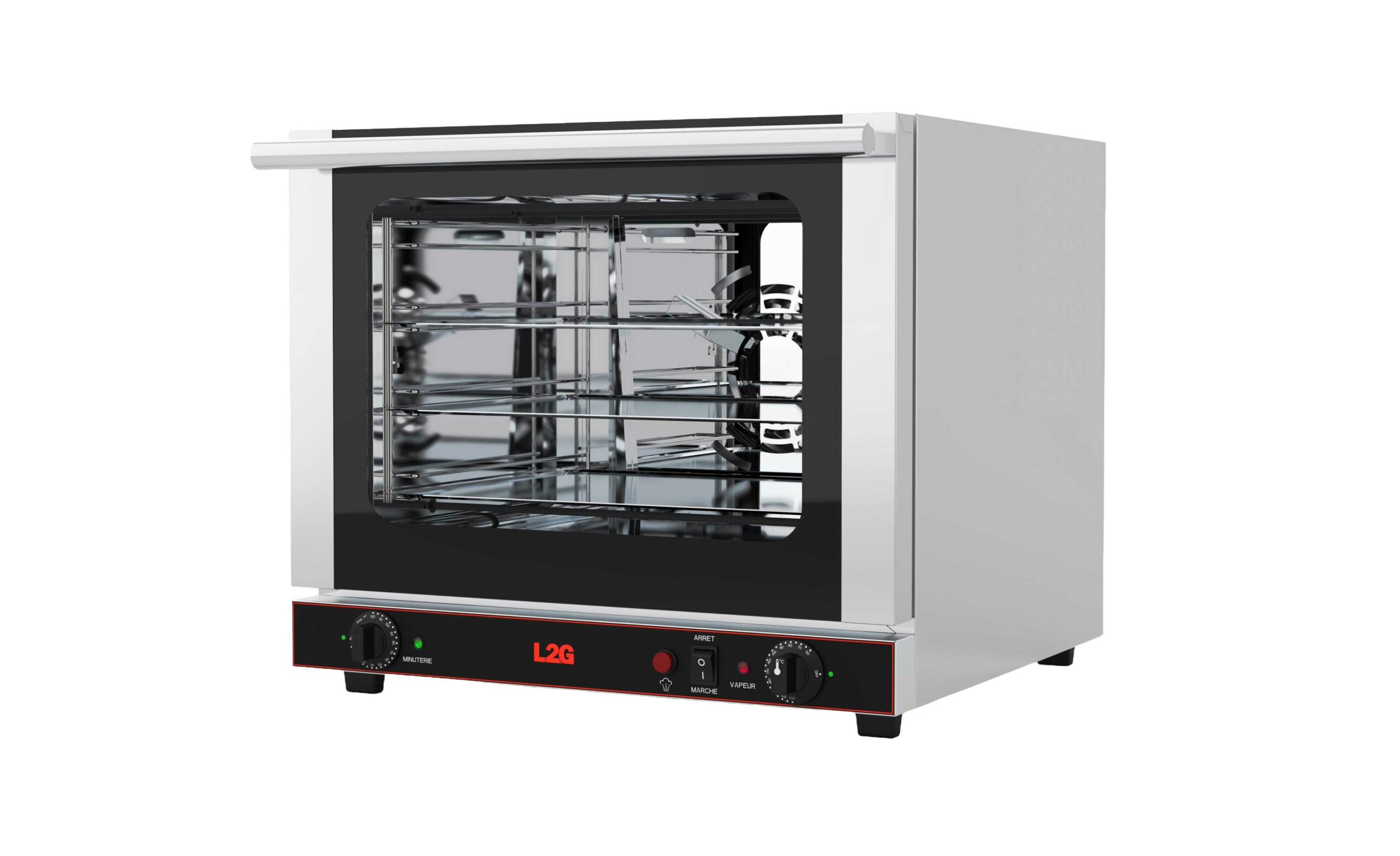 FOUR ELECTRIQUE A CONVECTION 4 NIVEAUX 440X330 MM AVEC HUMIDIFICATEUR, TIMER 120 MIN, ECLAIRAGE, 55L