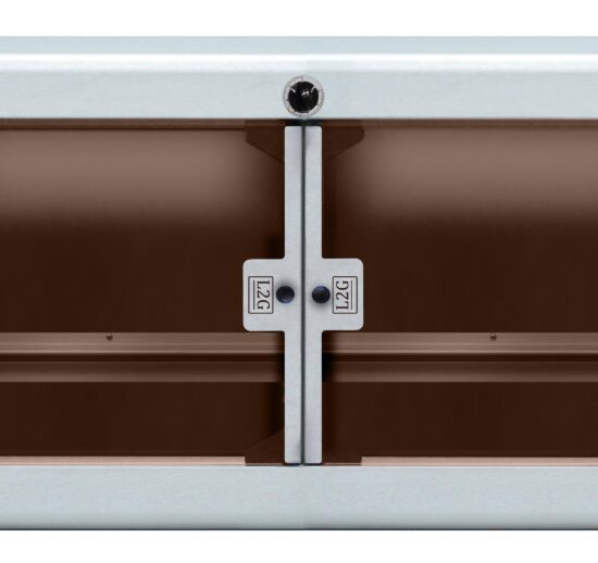 ARMOIRE DE STERILISATION A COUTEAUX TOIT PENTE CAP.20 COUTEAUX, AVEC SUPPORT AIMANT, MINUTERIE