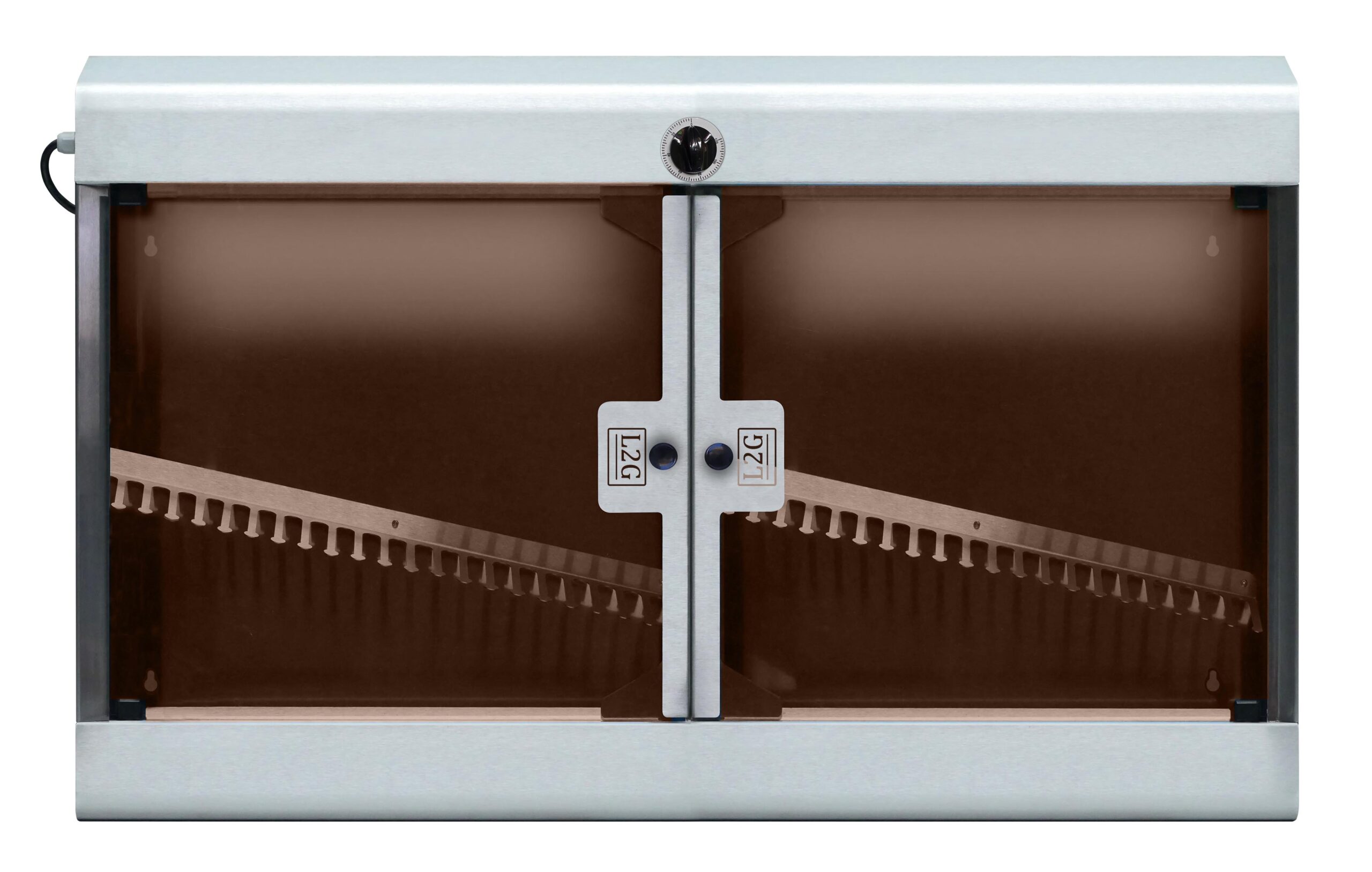 ARMOIRE DE STERILISATION A COUTEAUX TOIT PENTE CAP.30 COUTEAUX, AVEC SUPPORT PEIGNE, MINUTERIE