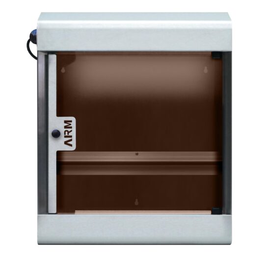 ARMOIRE DE STERILISATION A COUTEAUX TOIT PENTE CAP.10 COUTEAUX, AVEC SUPPORT AIMANT, MINUTERIE