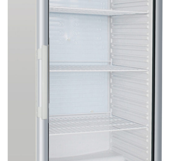 ARMOIRE REFRIGEREE BLANCHE PORTE VITREE , +2/+8°C AVEC 3+1 CLAYETTES, FERMETURE A CLE