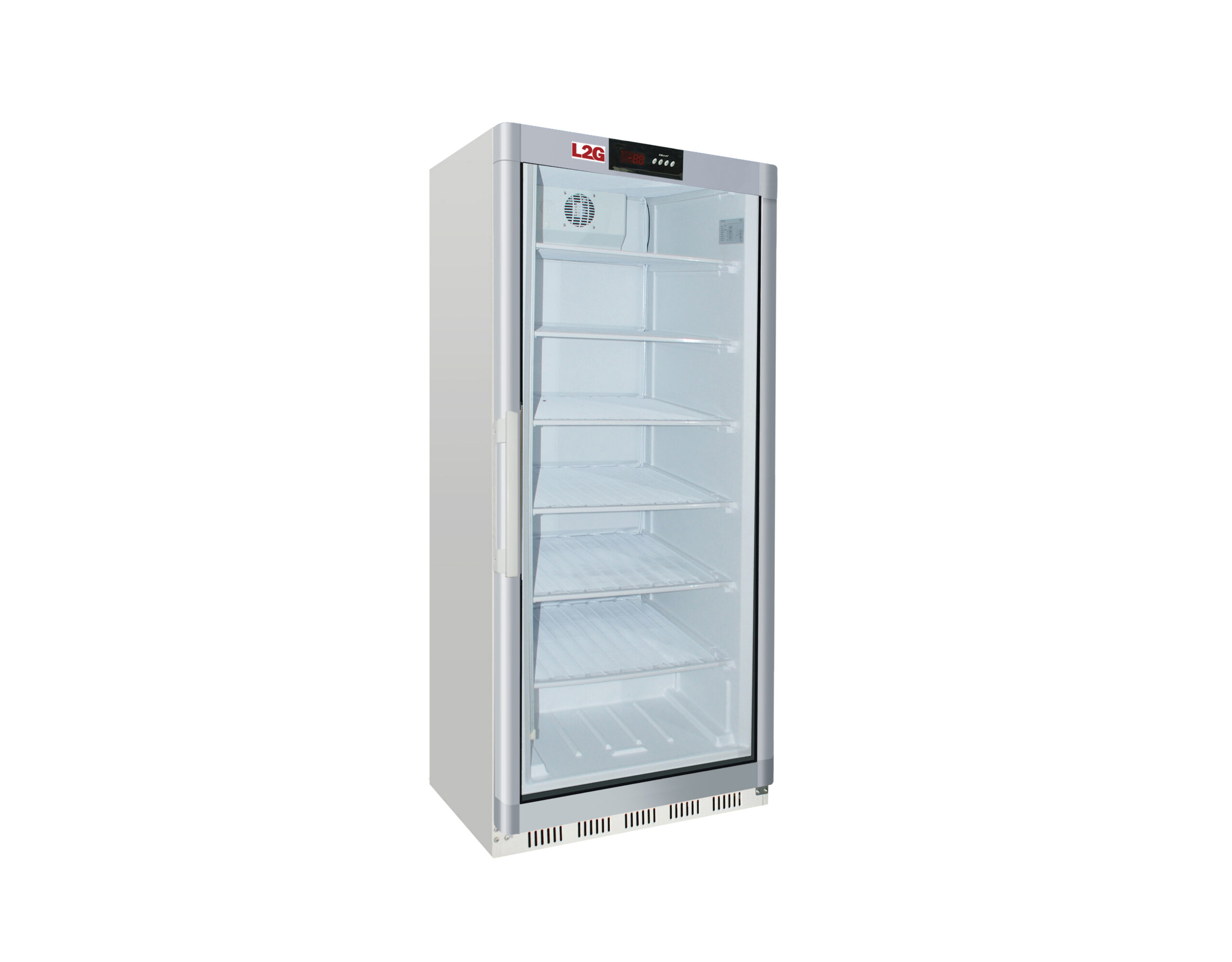 ARMOIRE REFRIGEREE BLANCHE PORTE VITREE -18/-24°C AVEC 7 CLAYETTES, FERMETURE A CLE