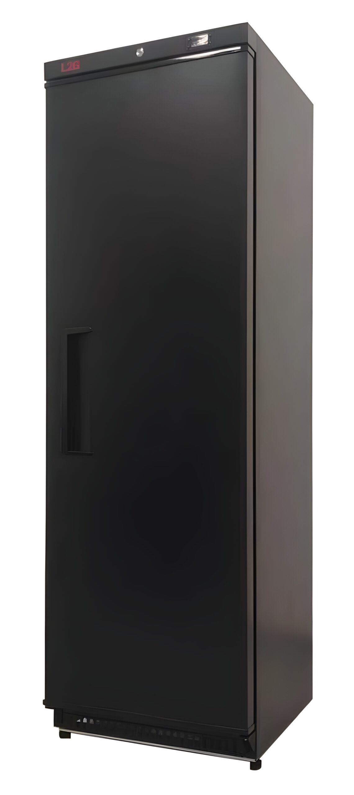 ARMOIRE REFRIGEREE NOIRE, 0/+8°C, INTERIEUR HIPS AVEC 4+1 CLAYETTES, FERMETURE A CLE, 400L