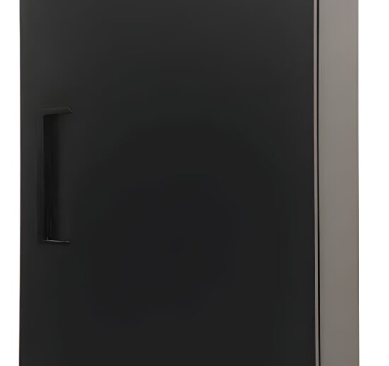 ARMOIRE REFRIGEREE NOIRE, 0/+8°C, INTERIEUR HIPS AVEC 4+1 CLAYETTES, FERMETURE A CLE, 600L