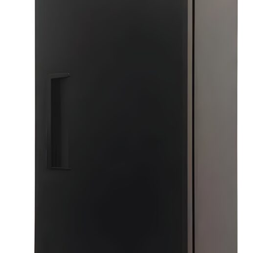 ARMOIRE REFRIGEREE NOIRE -18/-23°C, INTERIEUR HIPS AVEC 6 CLAYETTES, FERMETURE A CLE
