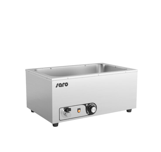 BAIN MARIE INOX GN1/1 POUR BAC P-150MM AVEC ROBINET DE VIDANGE, REGLAGE JUSQU'A 85°C
