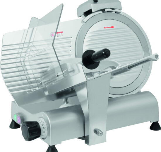 TRANCHEUR ALUMINIUM A COURROIE, LAME DIAM. 300 MM AVEC AFFUTEUR FIXE, CAP. DE COUPE 225X270 MM