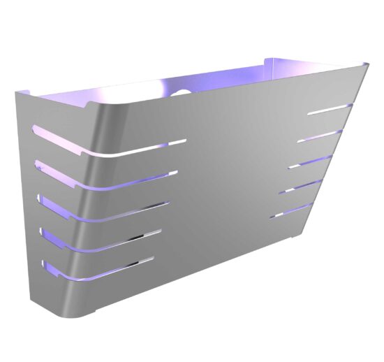 EXTERMINATEUR D'INSECTES MURAL A TUBES LED ET GLU COUVERTURE 80M2, CARROSSERIE INOX