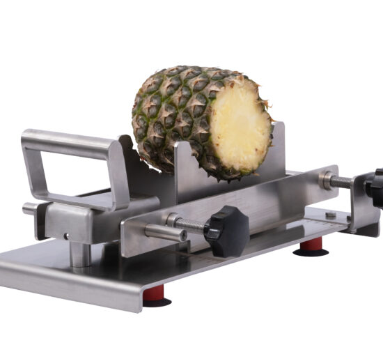 GUILLOTINE INOX POUR COUPER LES ANANAS REGLABLE EN LARGEUR 80 A 180 MM, D.MAX 150 MM