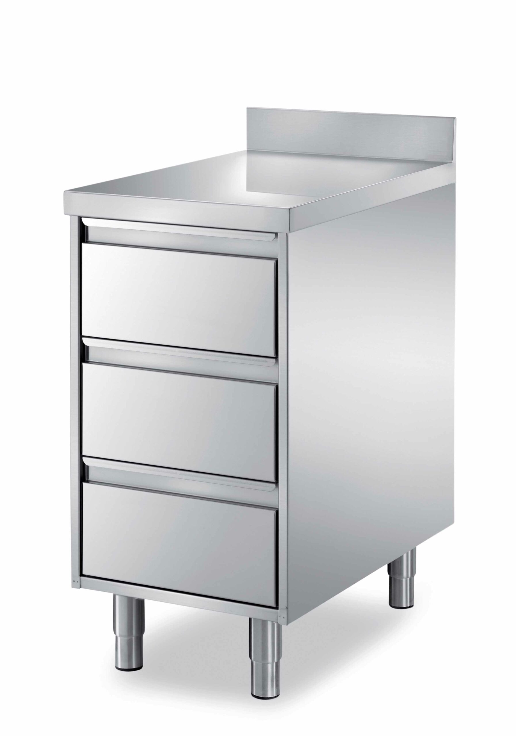 MEUBLE DE BAR 3 TIROIRS, INOX 304, DOSSERET 100X20