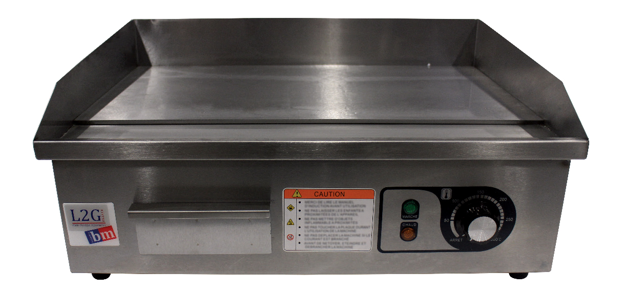 PLANCHA A SNACKER ELECTRIQUE 540MM DESSUS CHROME SURF.UTILE 540X300 MM