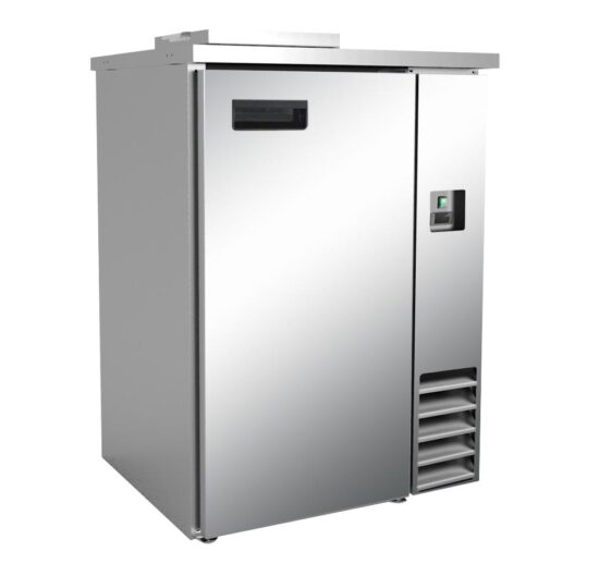 CELLULE A DECHETS REFRIGEREE, INT. ET EXT. INOX, GAZ R600A, +4/+10°C, ISOLATION 45 MM, 1 PORTE,