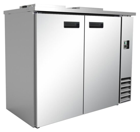 CELLULE A DECHETS REFRIGEREE, INT. ET EXT. INOX, GAZ R600A, +4/+10°C, ISOLATION 45 MM, 2 PORTES