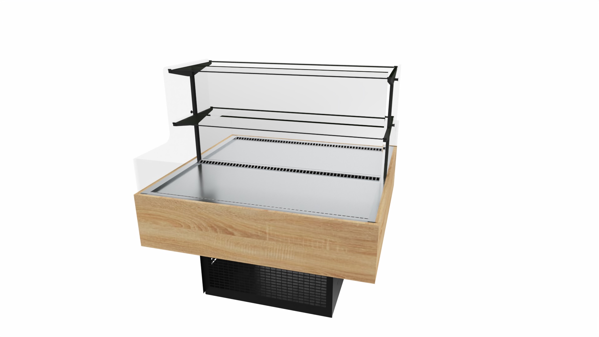 ILOT PROMO LS, FROID VENTILE, -1/+7°C, CLASSE 3M2 CARROSSERIE PEINTE+HAB. BOIS, 2 ET. NEUTRES VERRE
