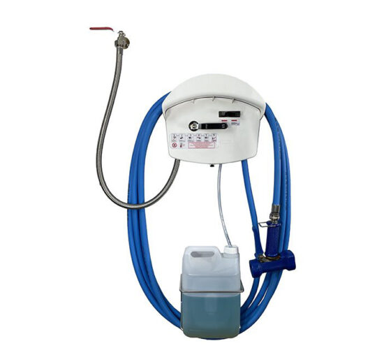 CENTRALE DE NETTOYAGE CARENEE 1 PRODUIT, TUYAU DE 20 M ET PISTOLET ANTI-CHOC